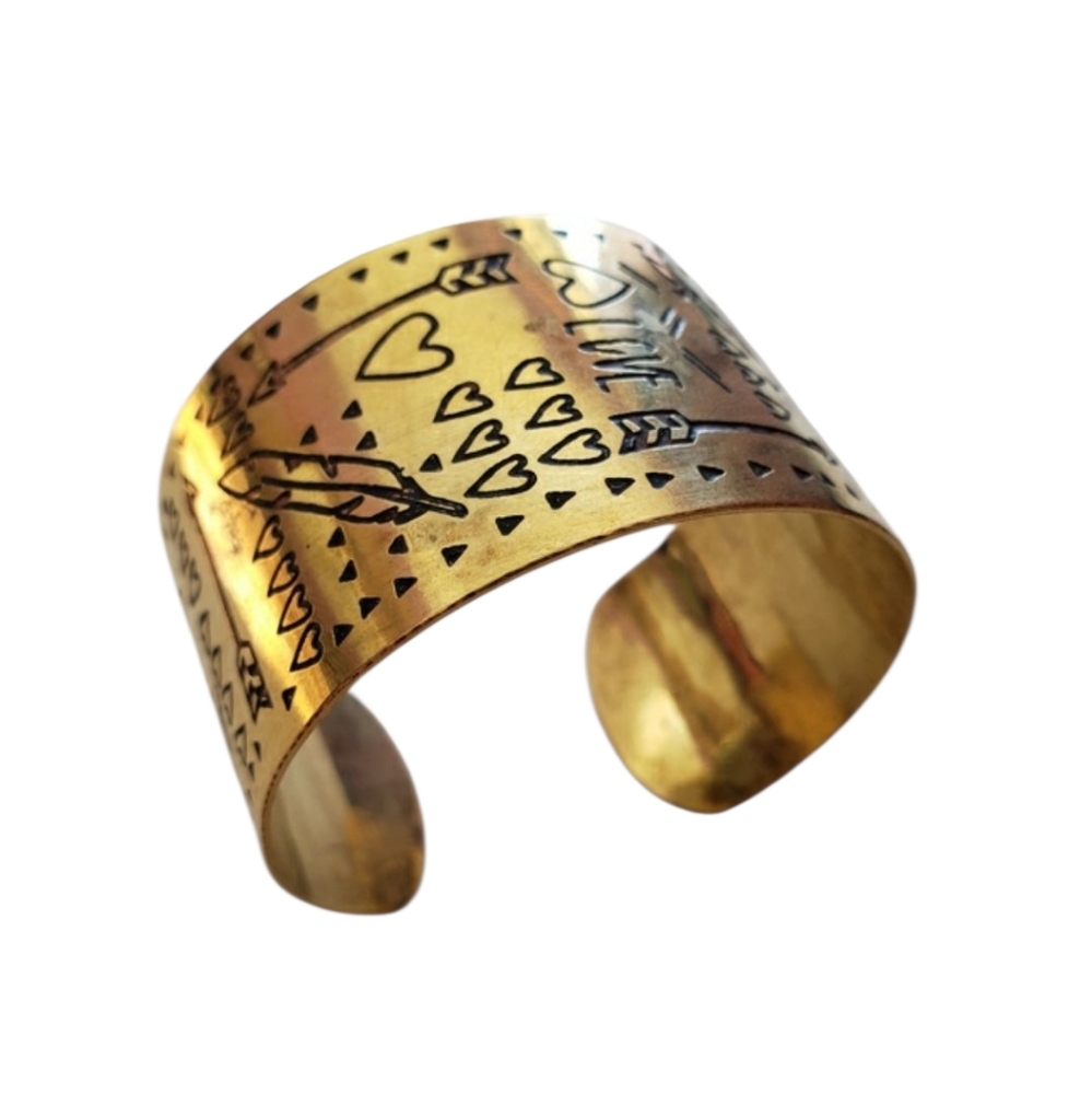 Vintage gold tone cuff Bracelet